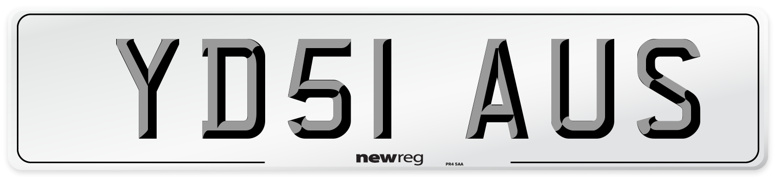 YD51 AUS Number Plate from New Reg